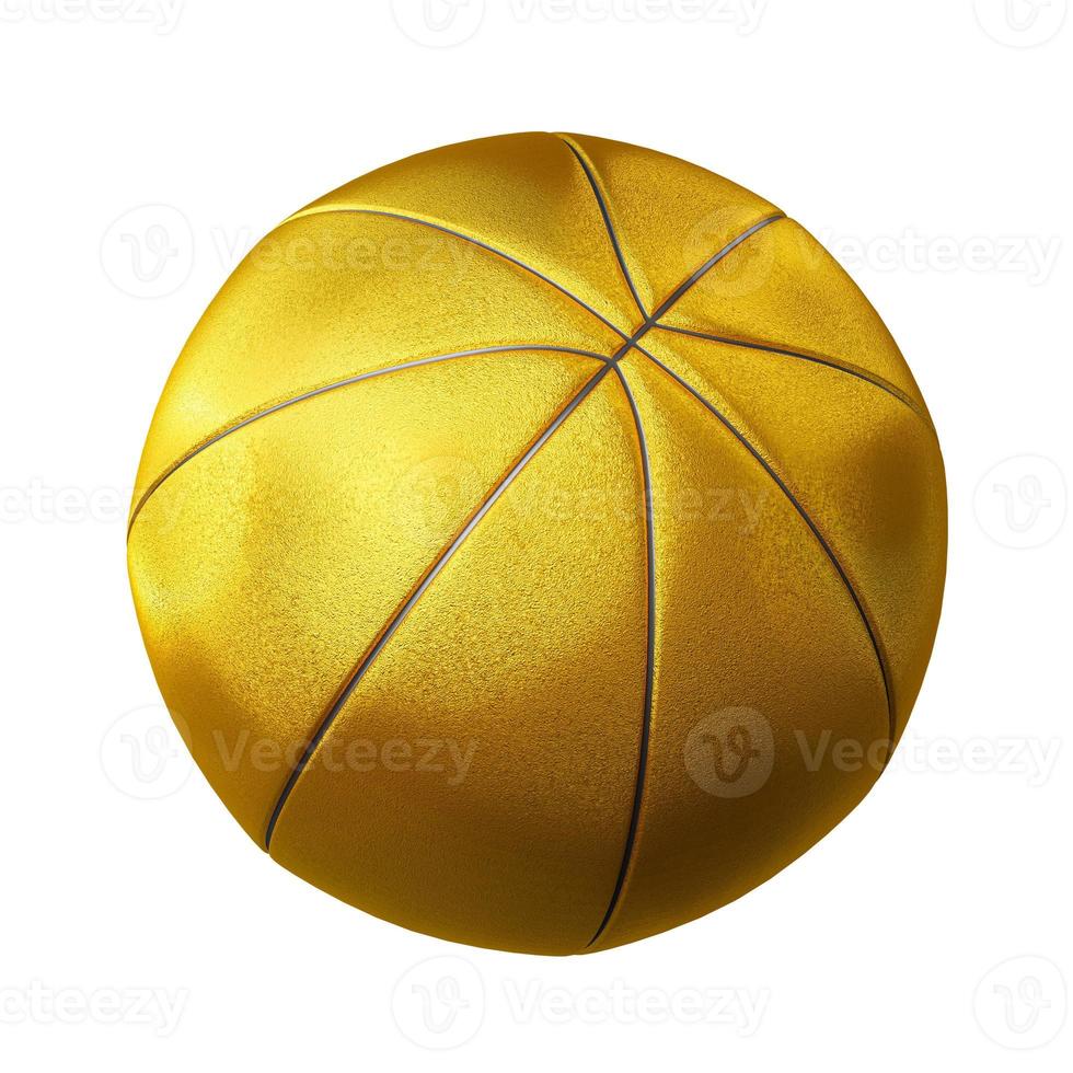 3D-rendering gouden basketbal foto