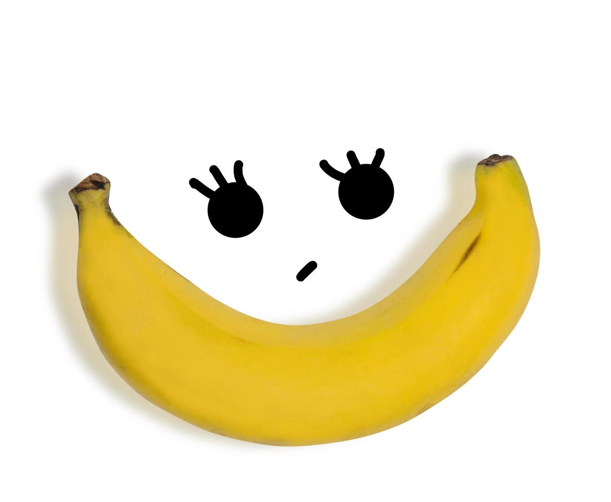 tros bananen geïsoleerd op een witte achtergrond foto