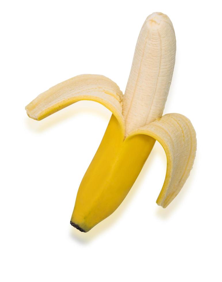 tros bananen geïsoleerd op een witte achtergrond foto