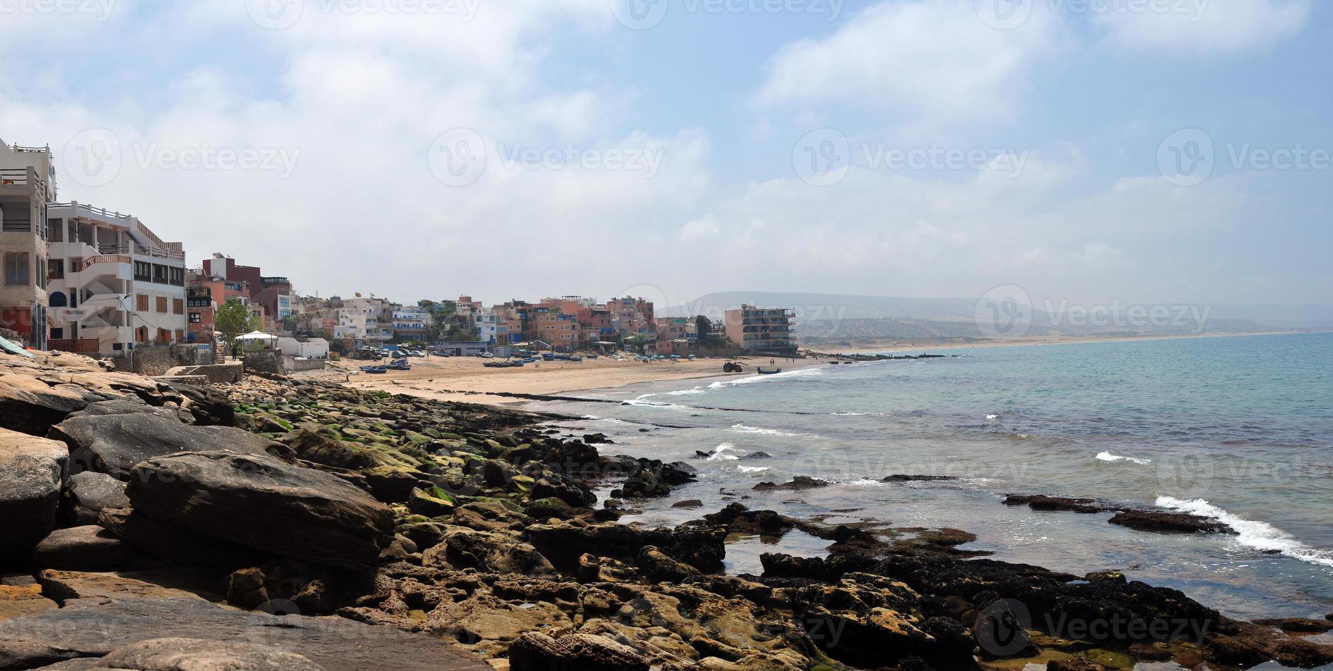 strandlandschap van taghazout foto