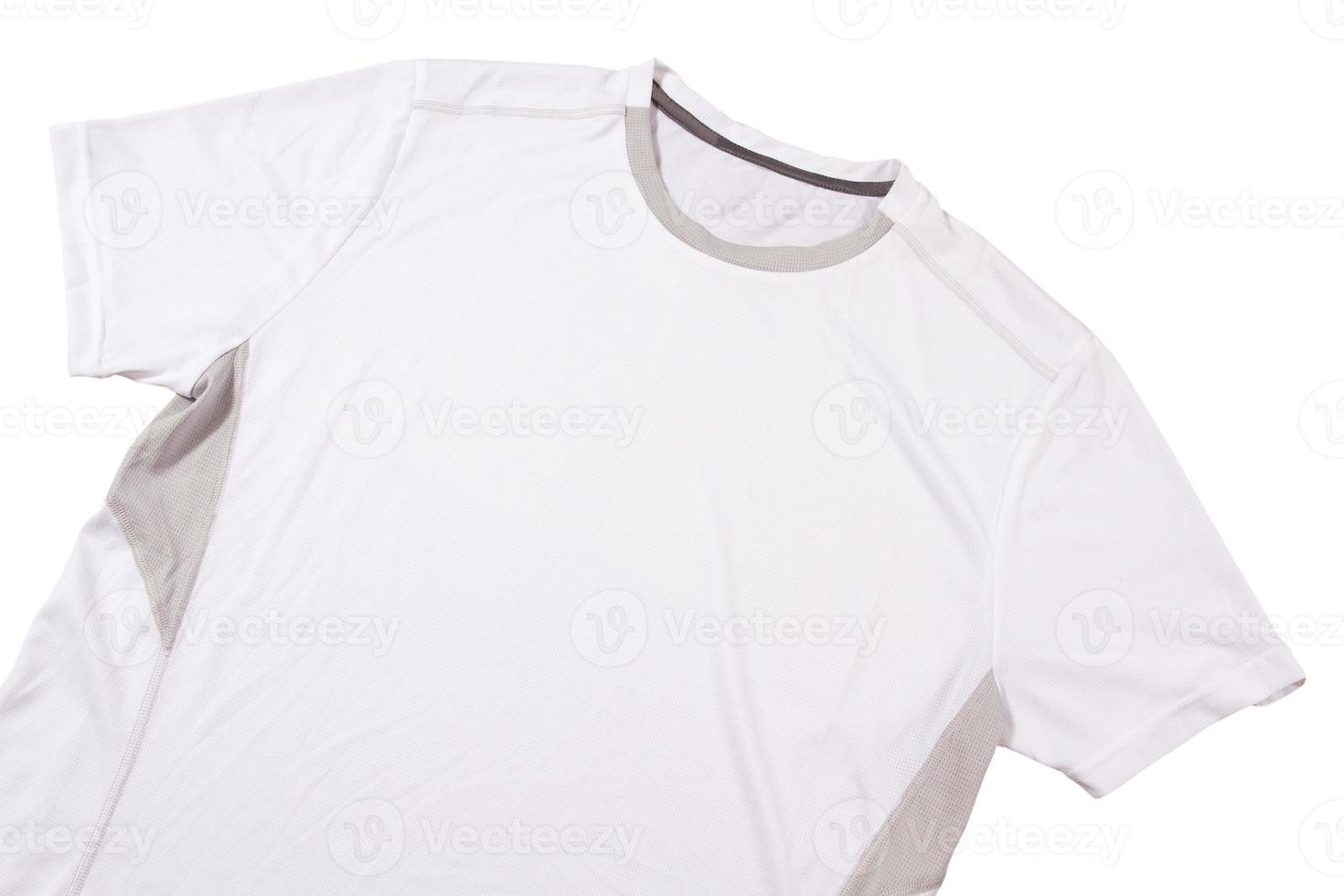 moderne t-shirt close-up, t-shirt voor hardlopen, witte sport t-shirt mock-up foto