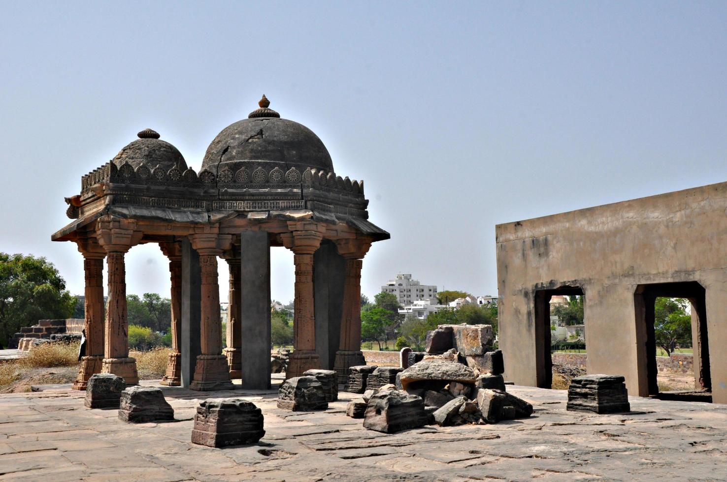 oude Indiase architectuur. antieke oude archeologie van Azië India. foto