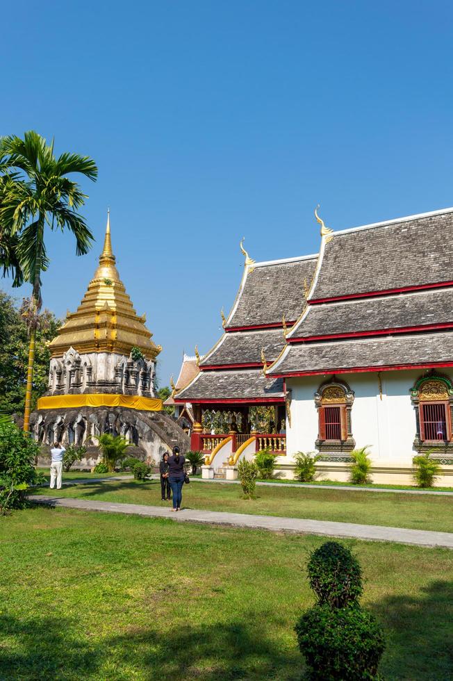 wat chiang man chiang mai thailand10 januari 2020wat chiang man werd gebouwd door mangrai 209 in 1297. het was de eerste tempel in chiang mai de locatie van wiang nop buri, een fort van lawa-mensen. foto
