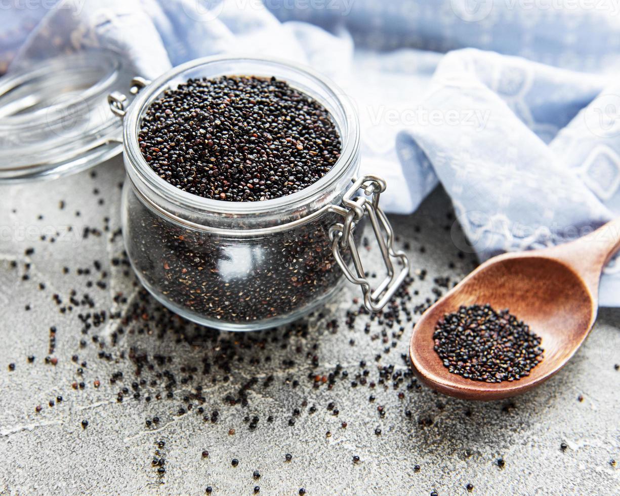 zwarte quinoa zaden foto