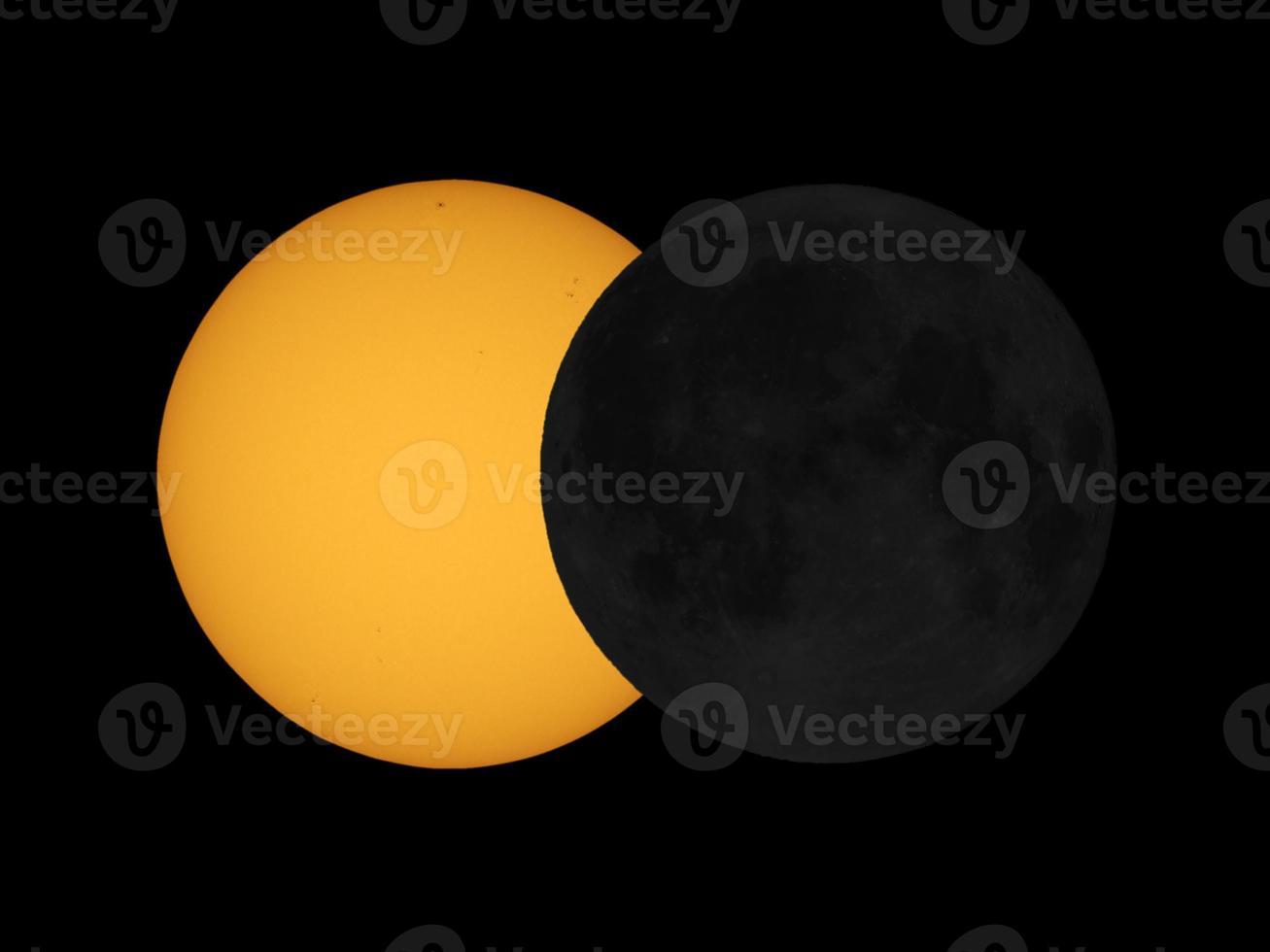 simulatie van zonsverduistering foto