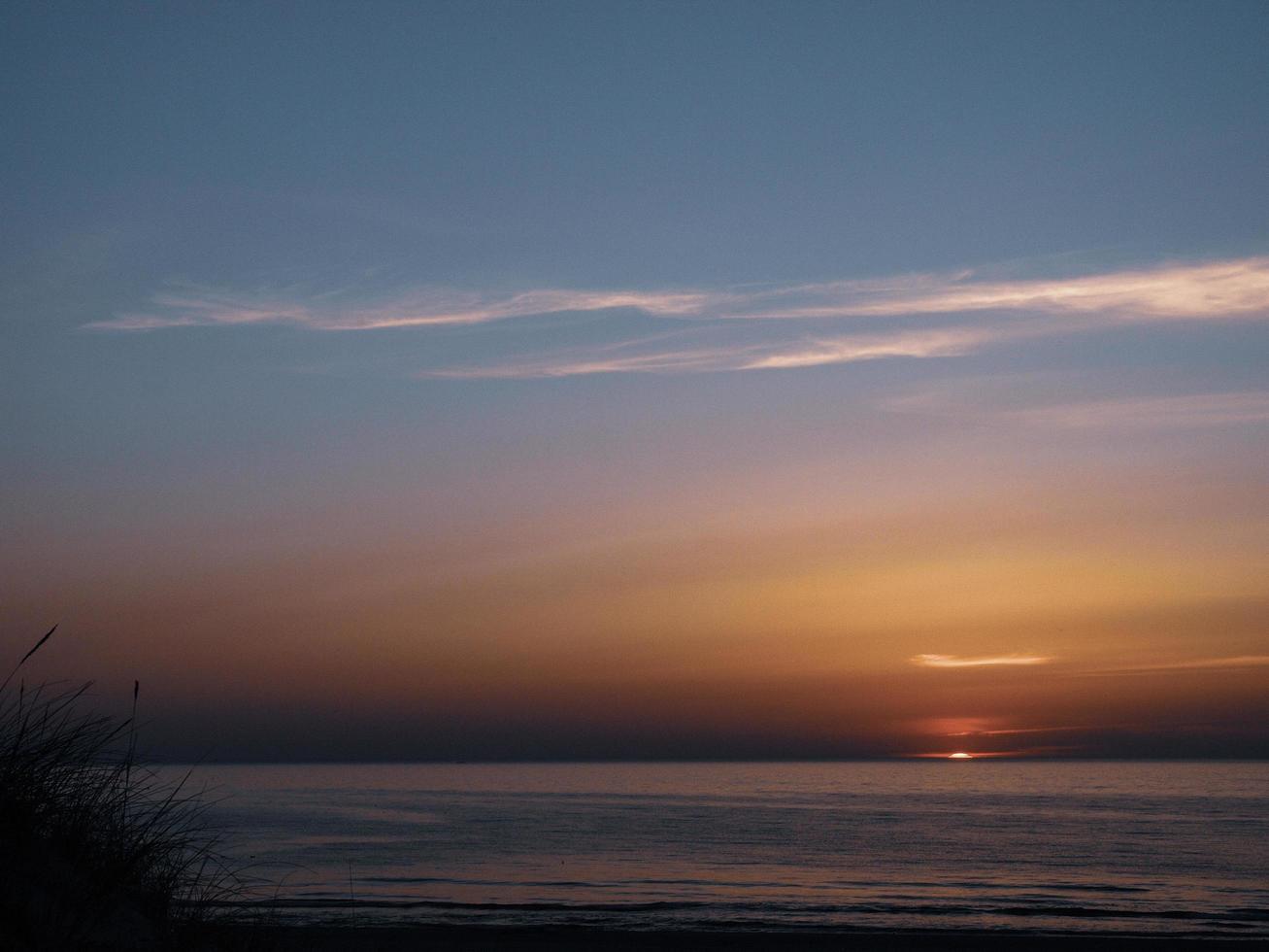 zonsondergang in denemarken foto