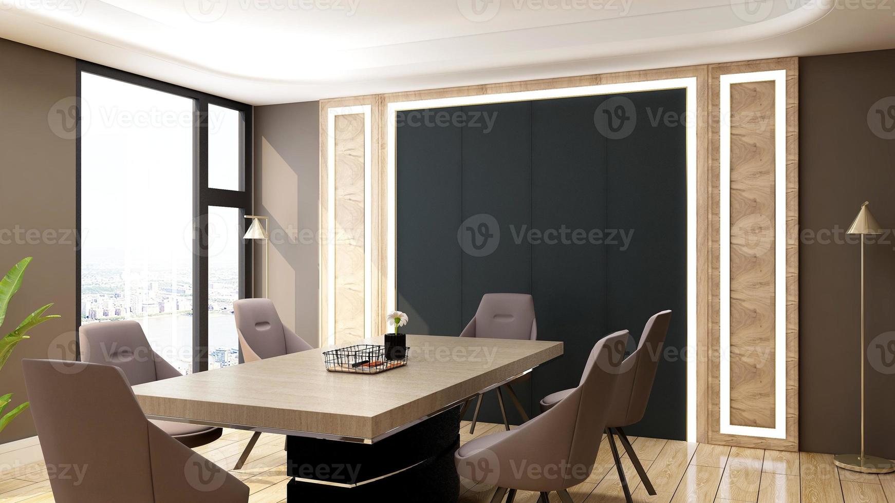 3d render kantoor werkruimte moderne vergaderruimte mockup foto