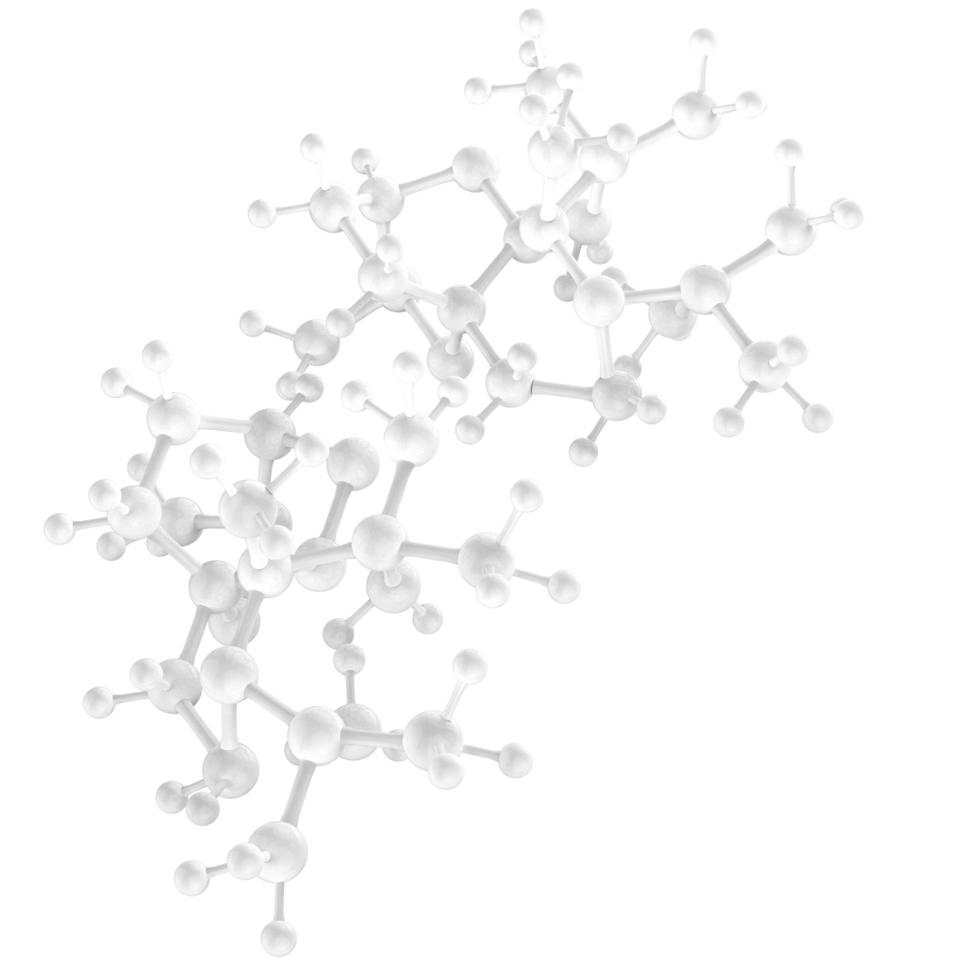 molecuul witte kleur 3d als concept foto
