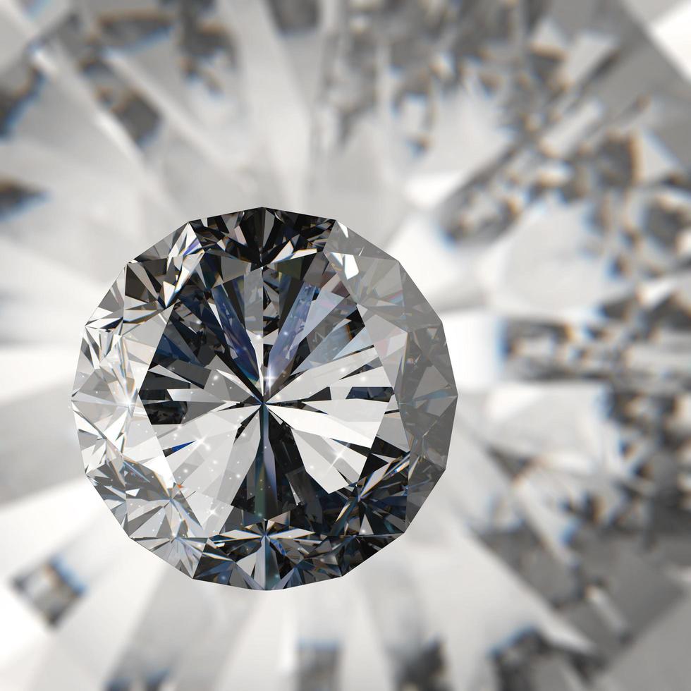 diamanten geïsoleerd op wit 3D-model foto