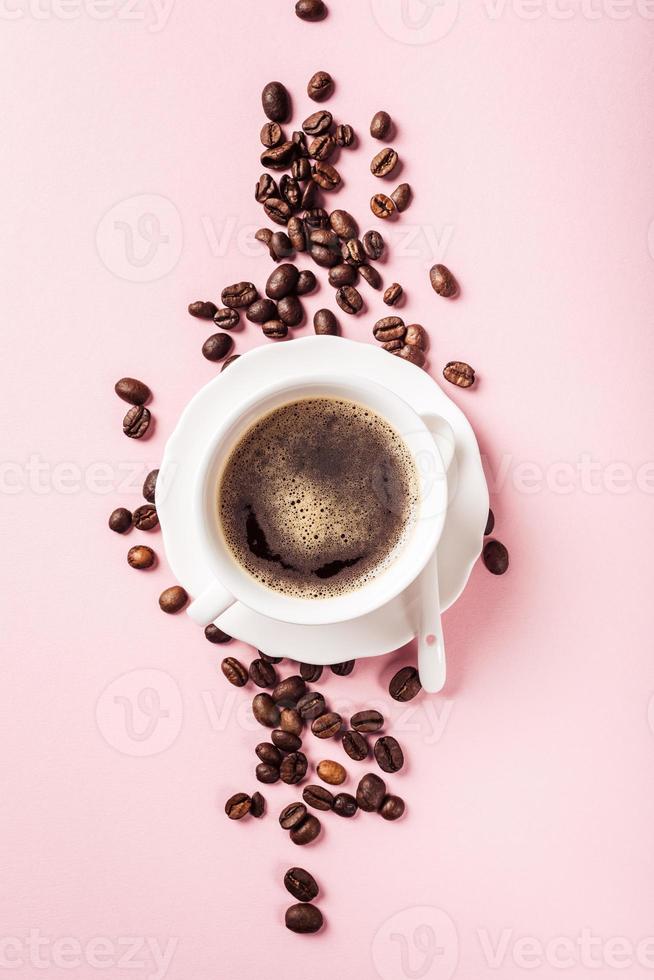 witte kop koffie foto