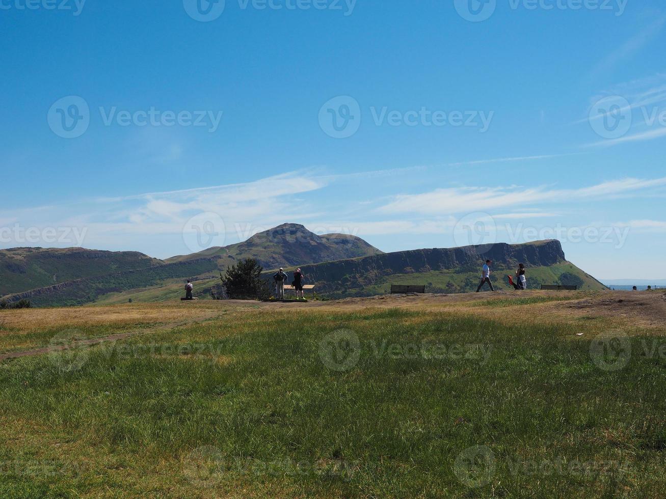 Arthur's Seat gezien vanaf Calton Hill in Edinburgh foto