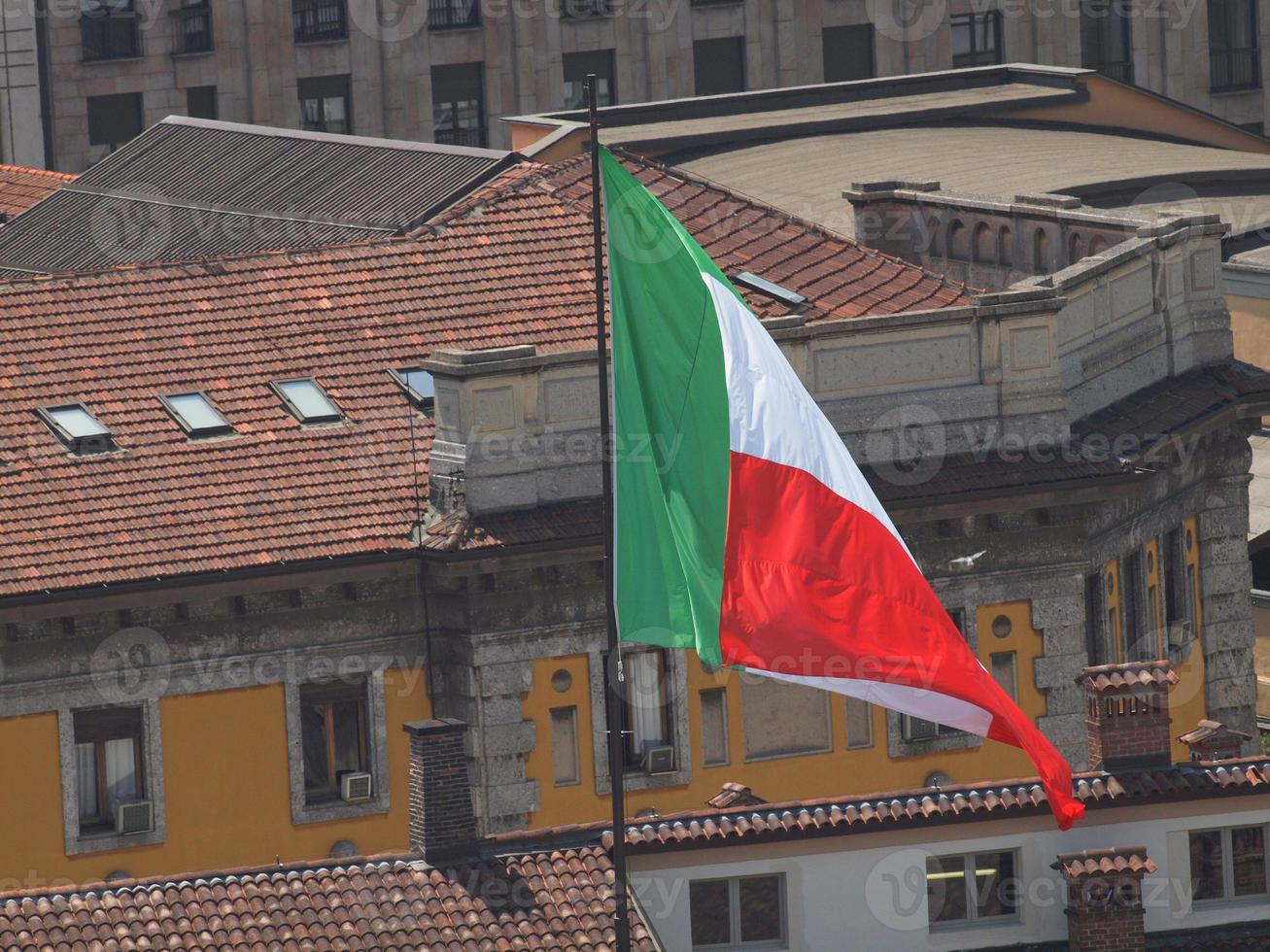 italiaanse vlag van italië foto