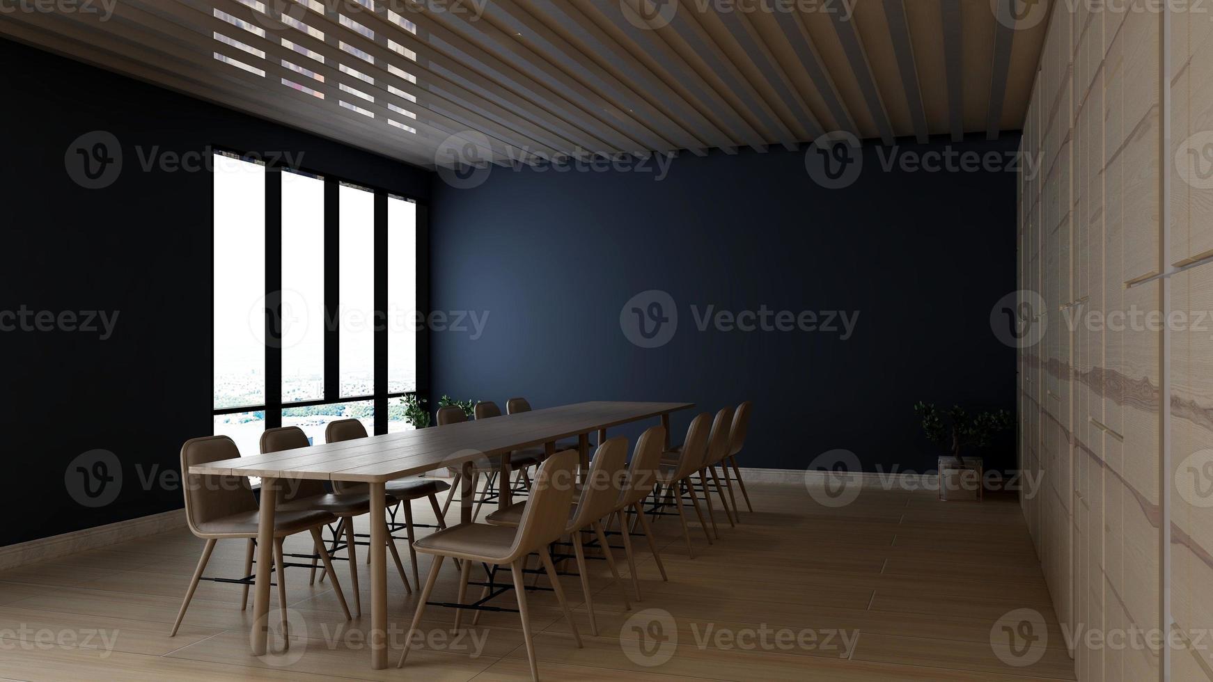 3d render kantoor werkruimte moderne vergaderruimte mockup foto