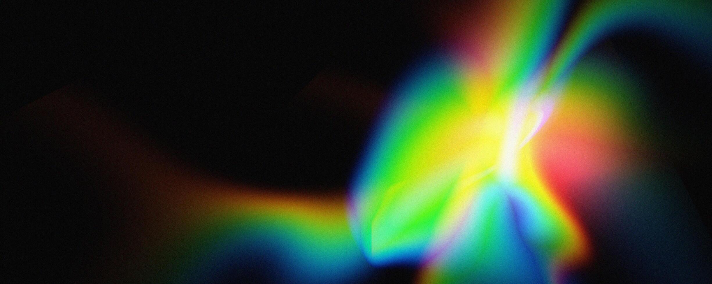 abstracte regenboog op zwart voor kopieerruimte foto