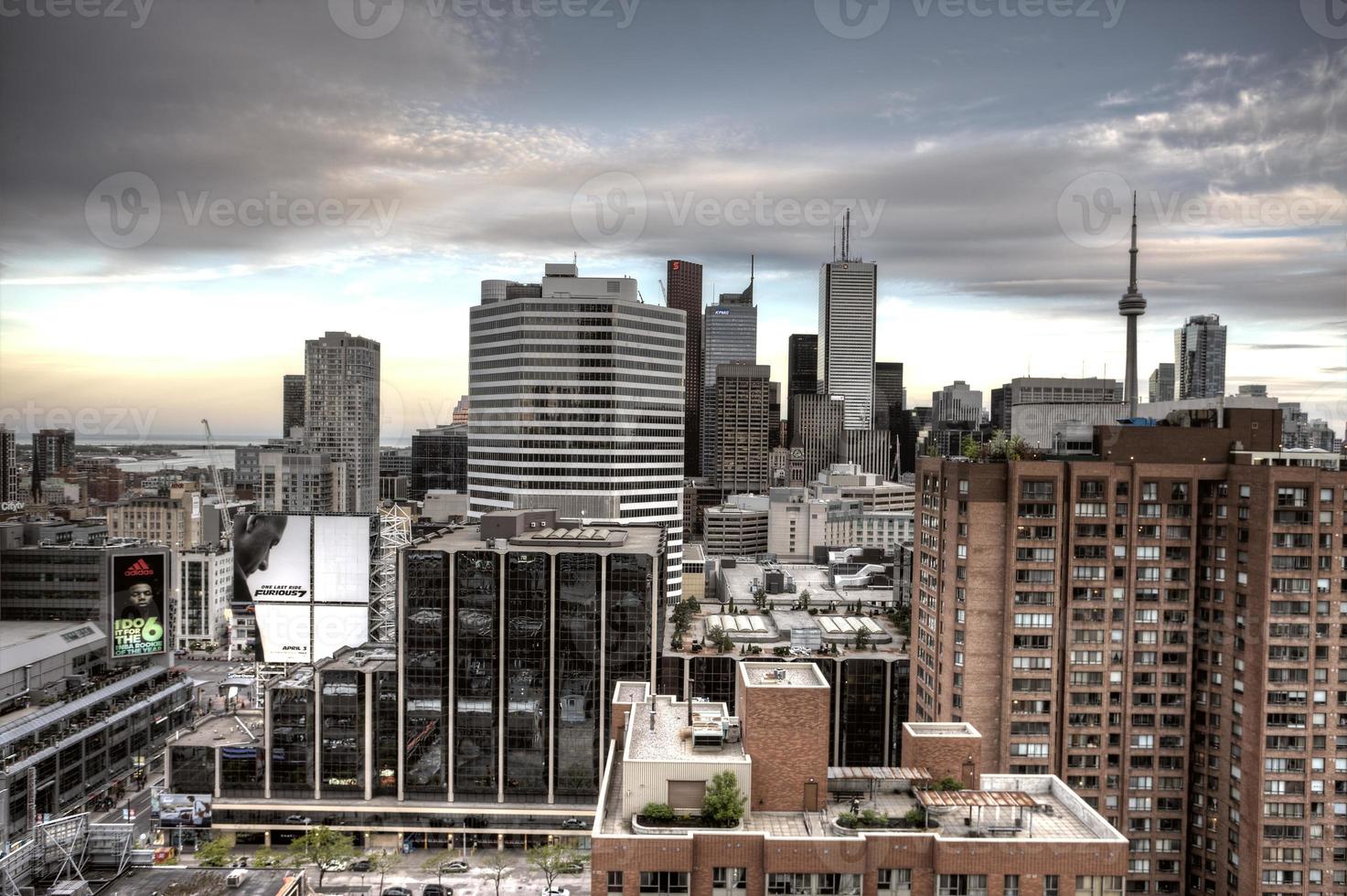 toronto skyline vanaf het dak foto