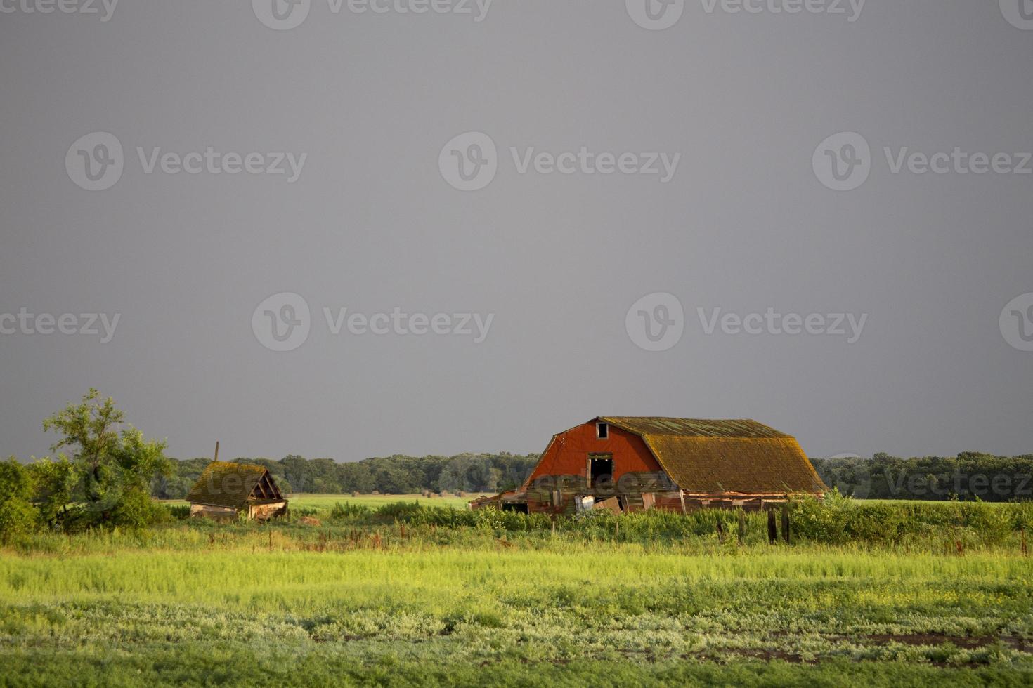 onweerswolken prairie hemel foto