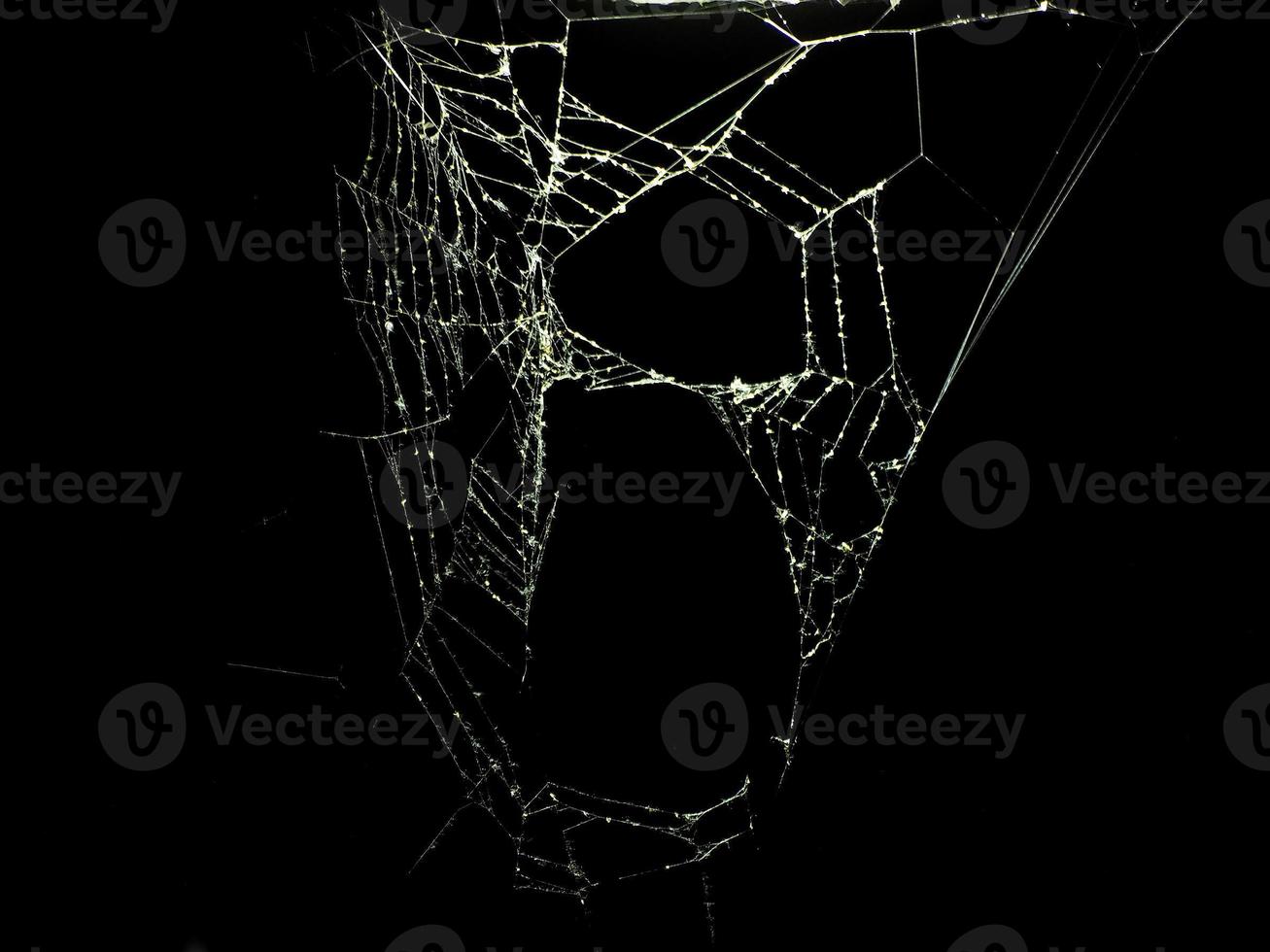 spinnenweb 's nachts foto