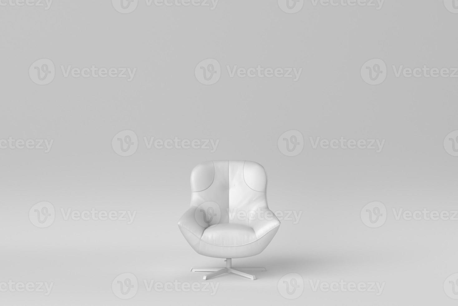 luxe fauteuil op witte achtergrond. minimaal begrip. 3D render. foto