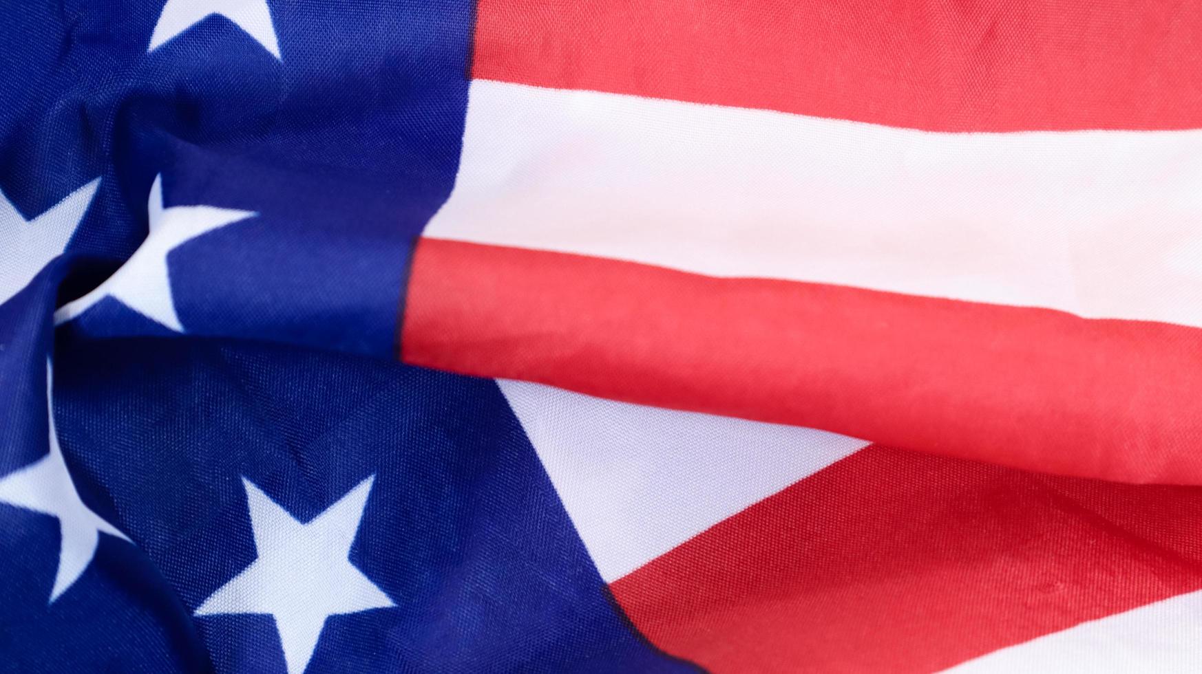vlag van de verenigde staten van amerika ontworpen tijdens de amerikaanse onafhankelijkheidsoorlog, close-up. foto
