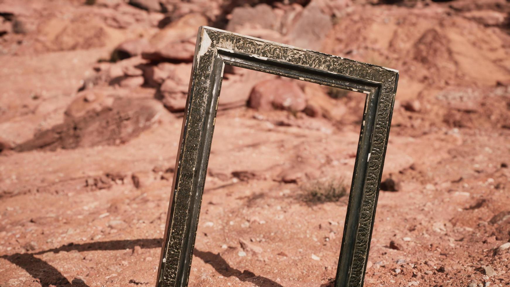 heel oud houten frame in Grand Canyon foto