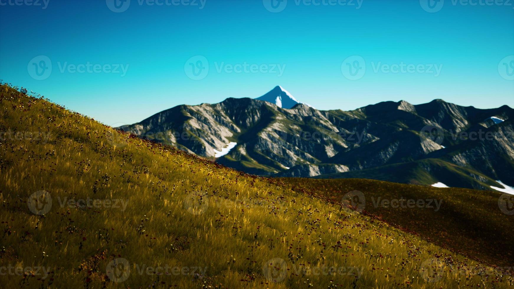 panoramisch uitzicht op alpine berglandschap in de alpen foto