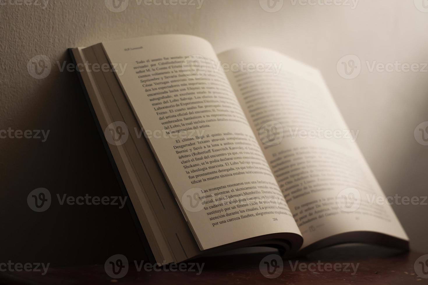 open boek in een kamer vol licht foto