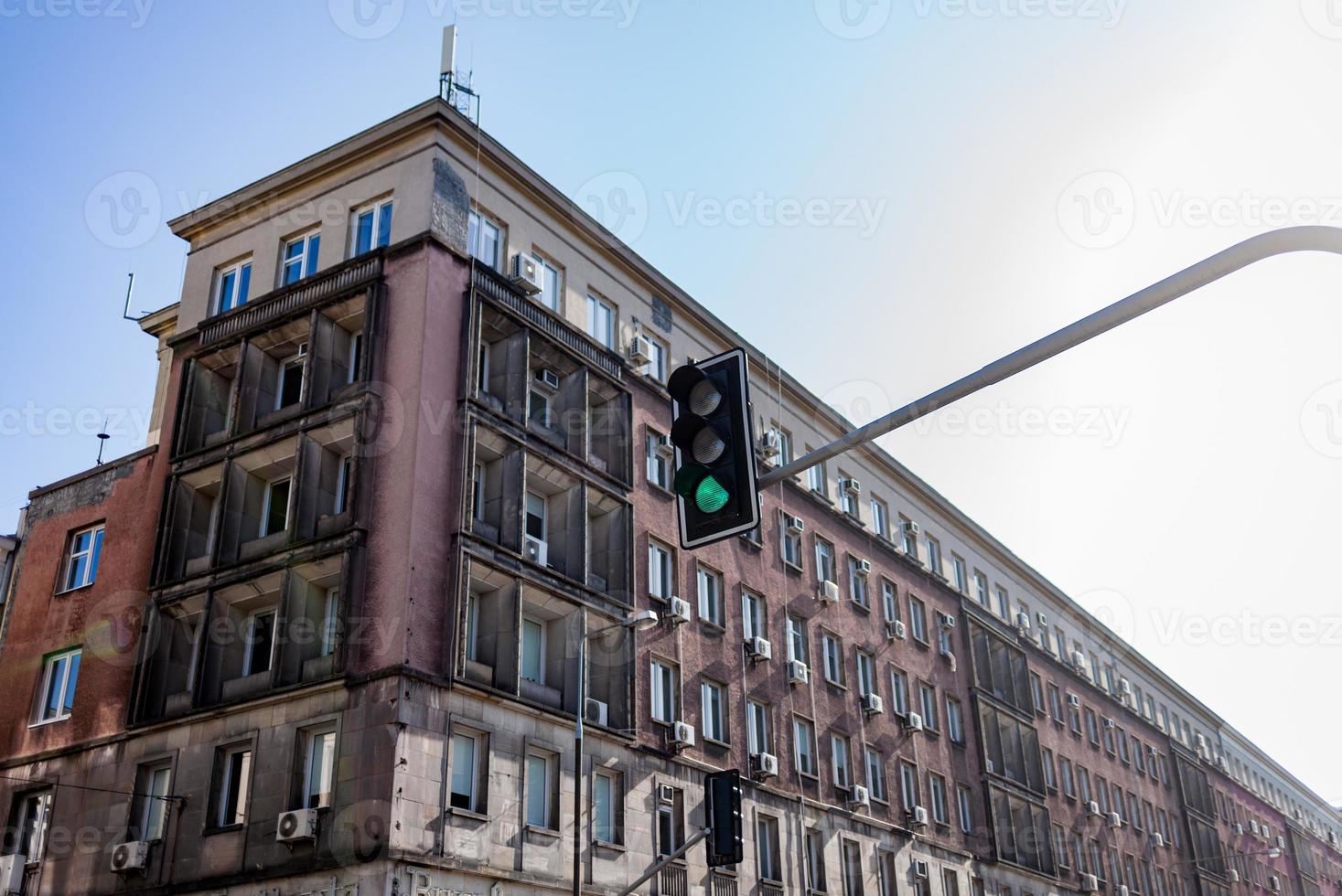 straat met stoplicht foto