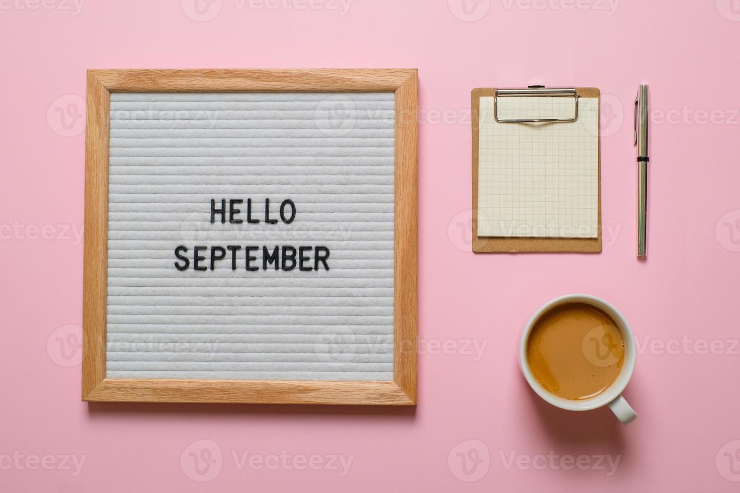 hallo september groet concept foto