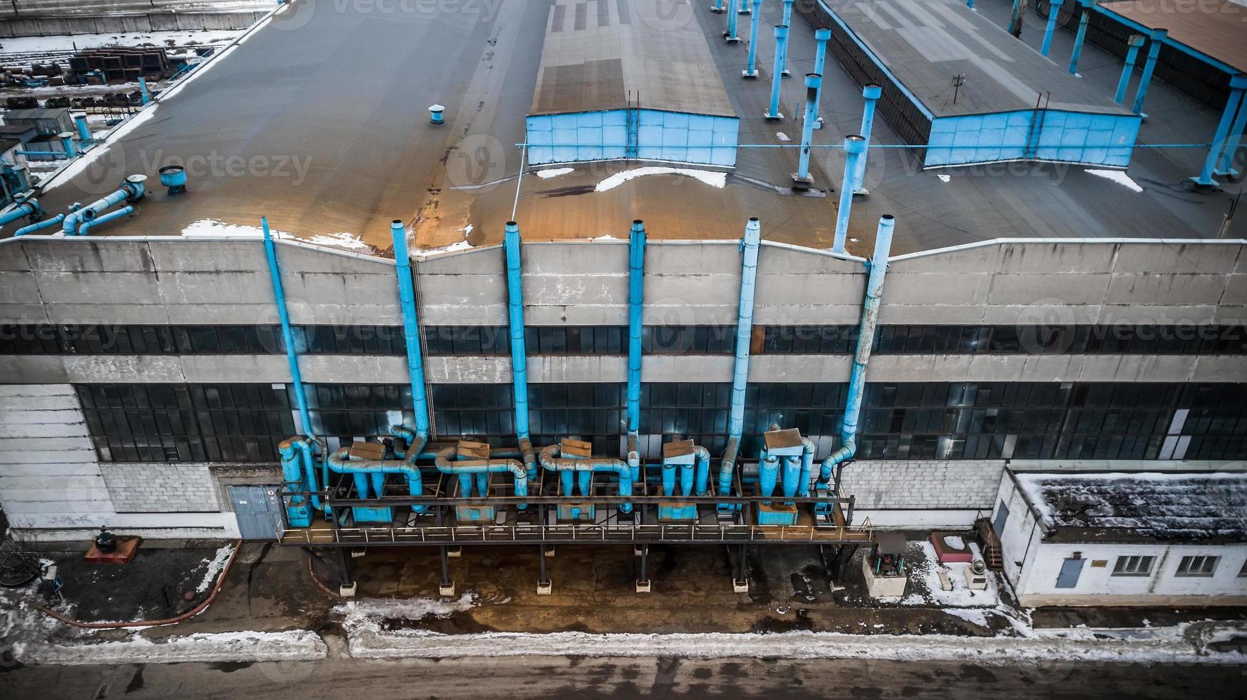 industriële onderneming luchtfoto van bovenaf foto