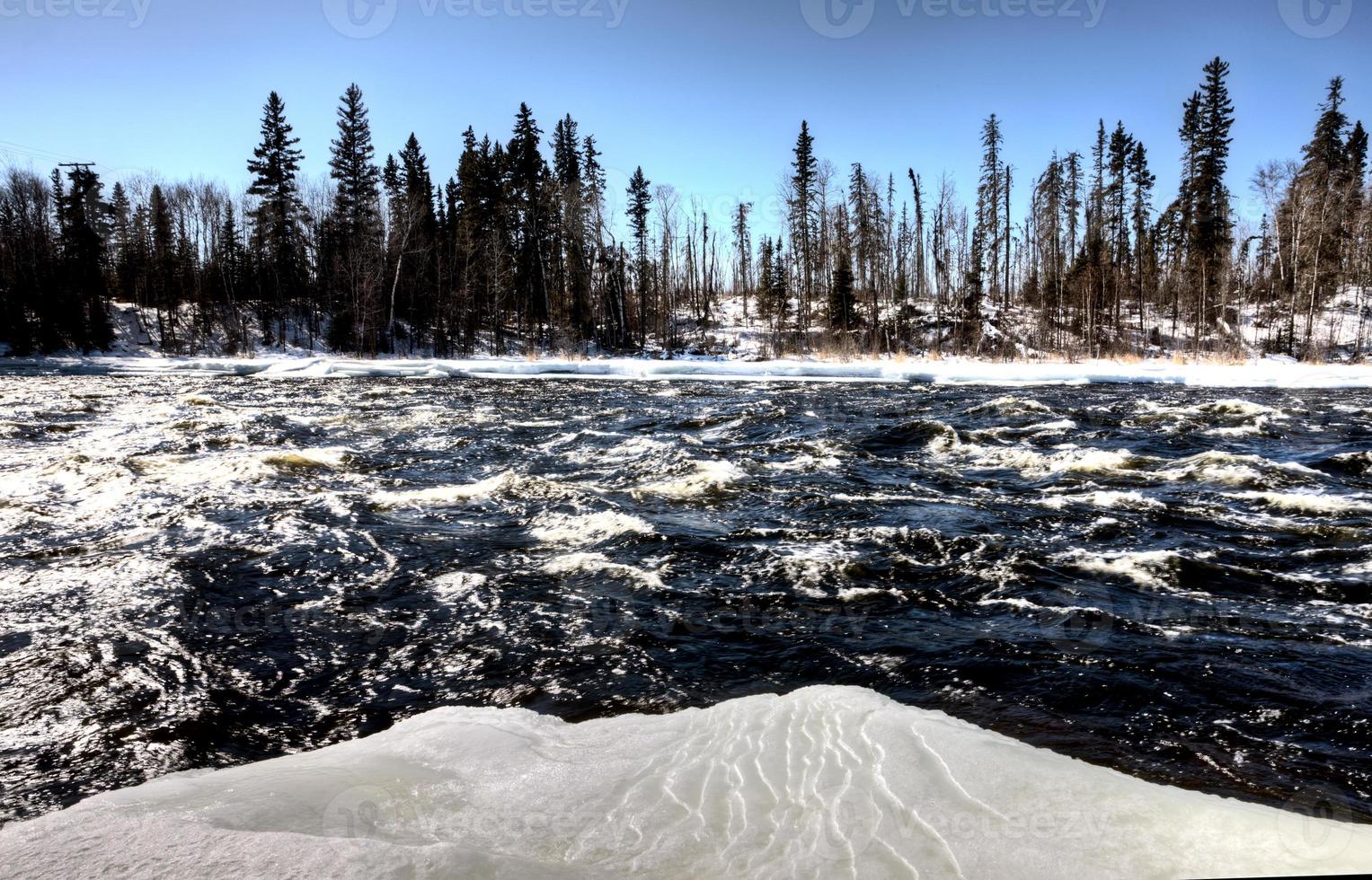 Churchill rivier in de winter foto
