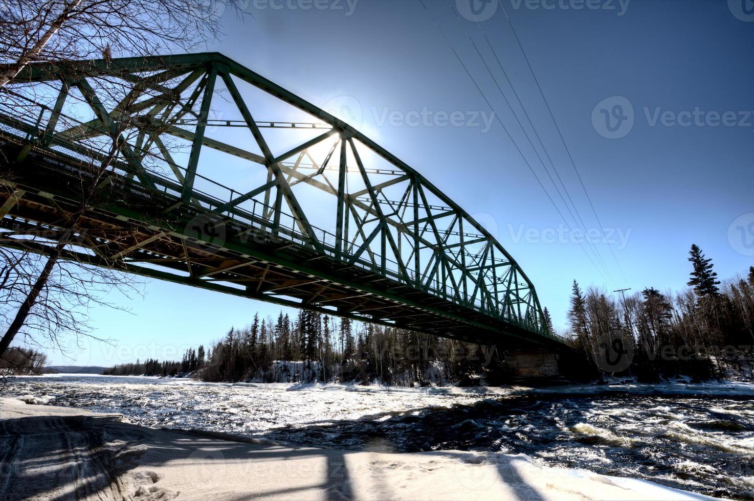 Churchill rivier in de winter foto