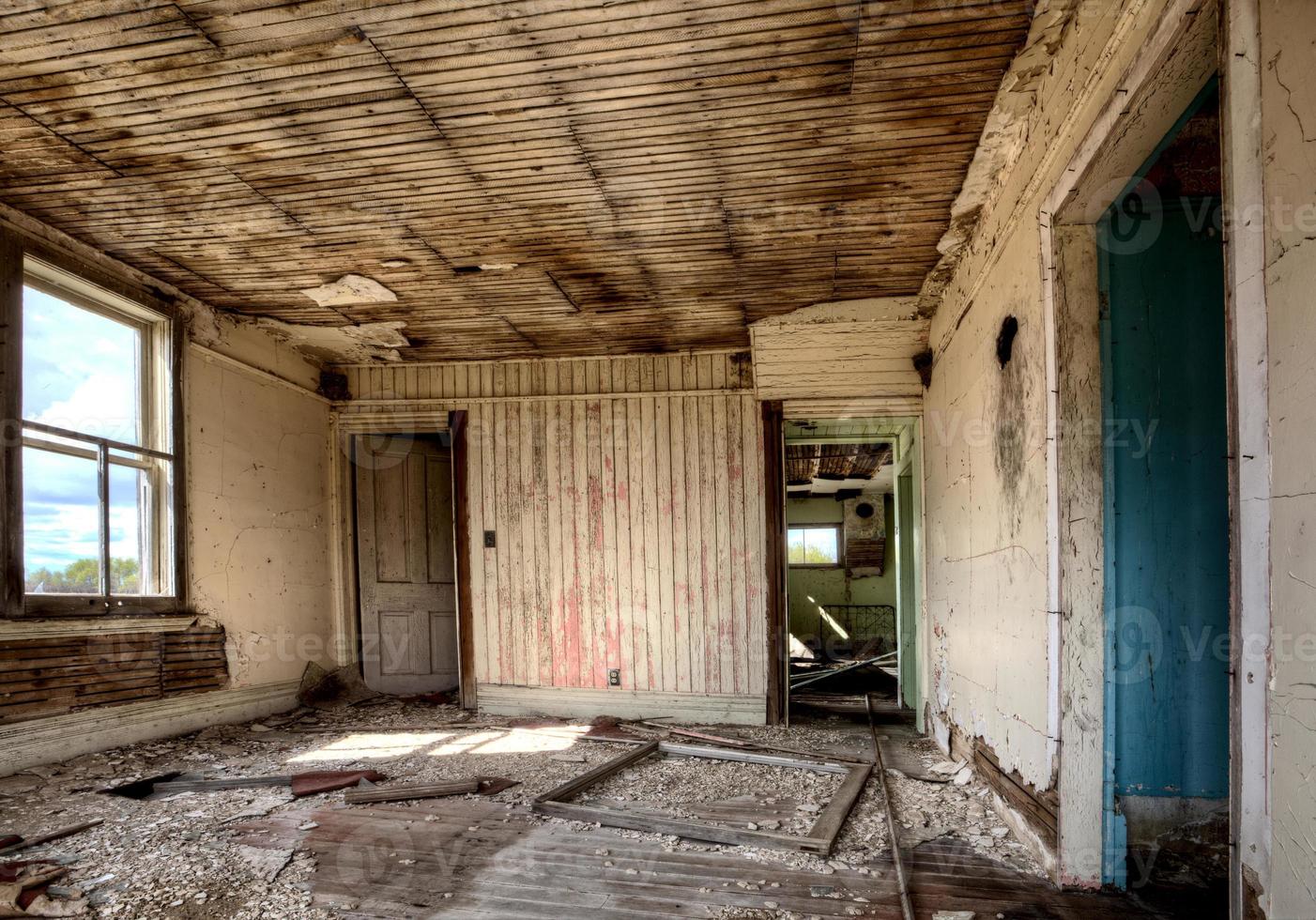interieur verlaten huis prairie foto