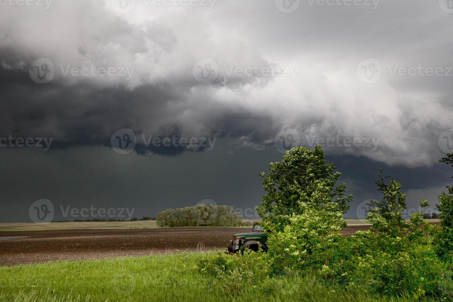 prairie onweerswolken canada foto