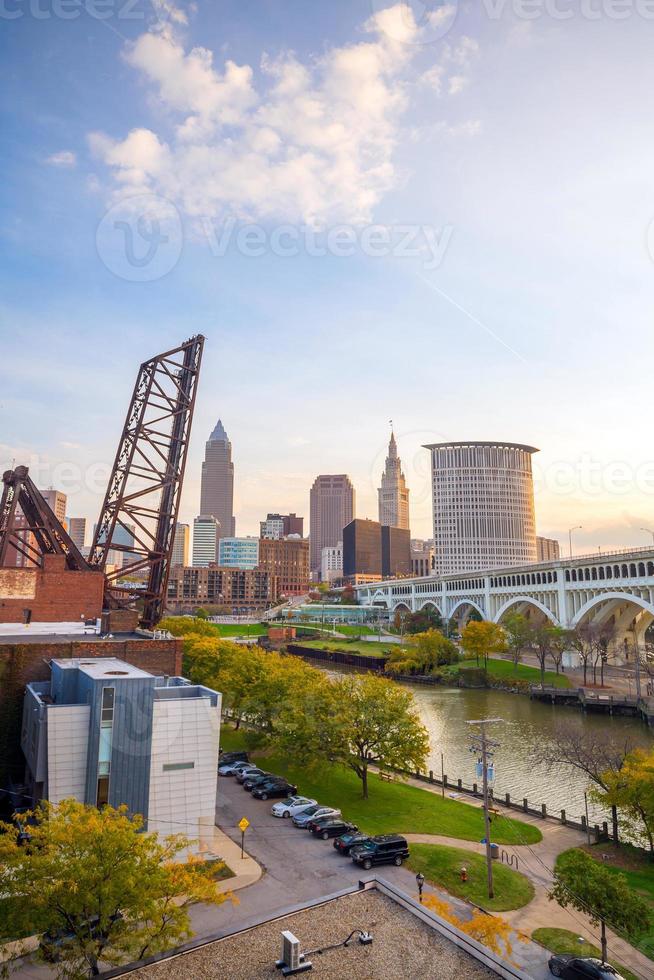 uitzicht op het centrum van Cleveland foto