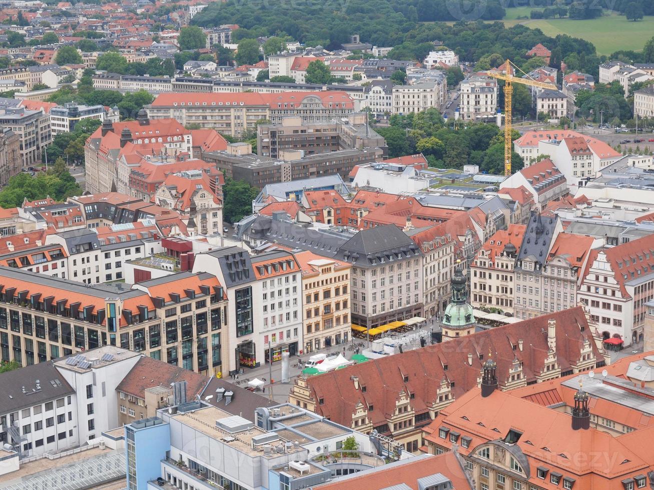 luchtfoto van leipzig foto