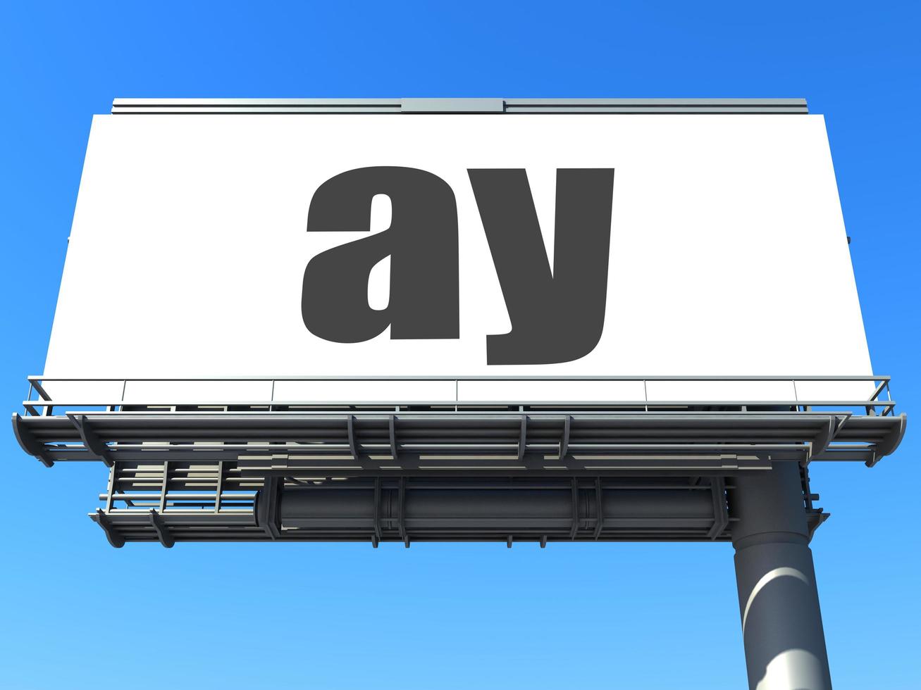 ay woord op billboard foto