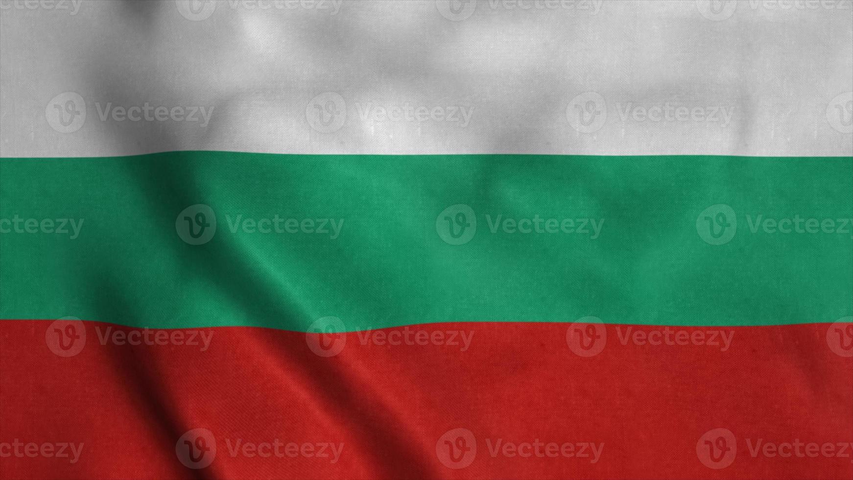 vlag van bulgarije zwaaien in de wind. 3d illustratie foto