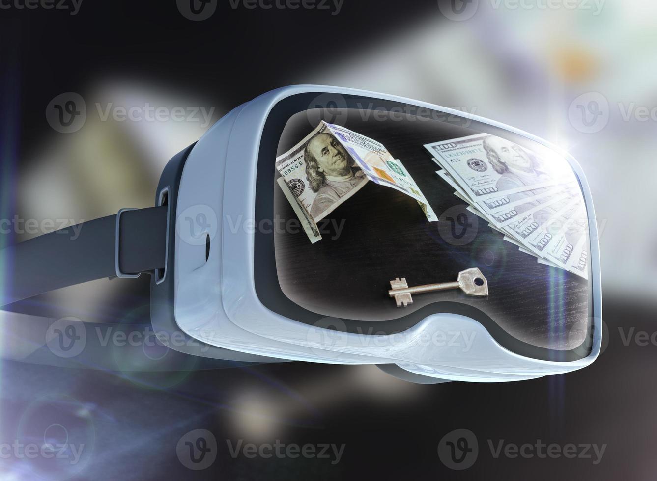 virtual reality-bril, business, technologie, internet en netwerkconcept foto