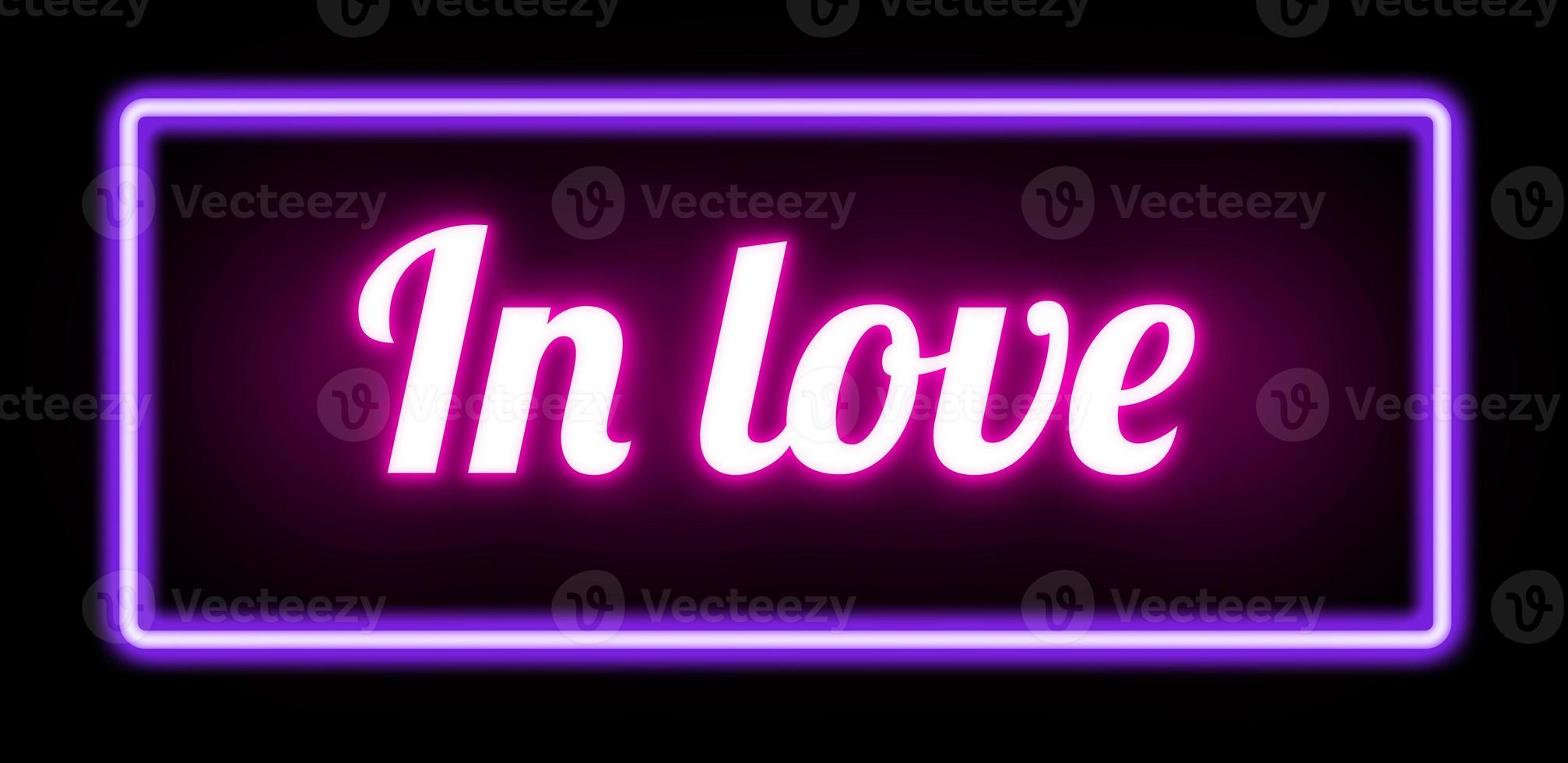 verliefd neonbanner. foto