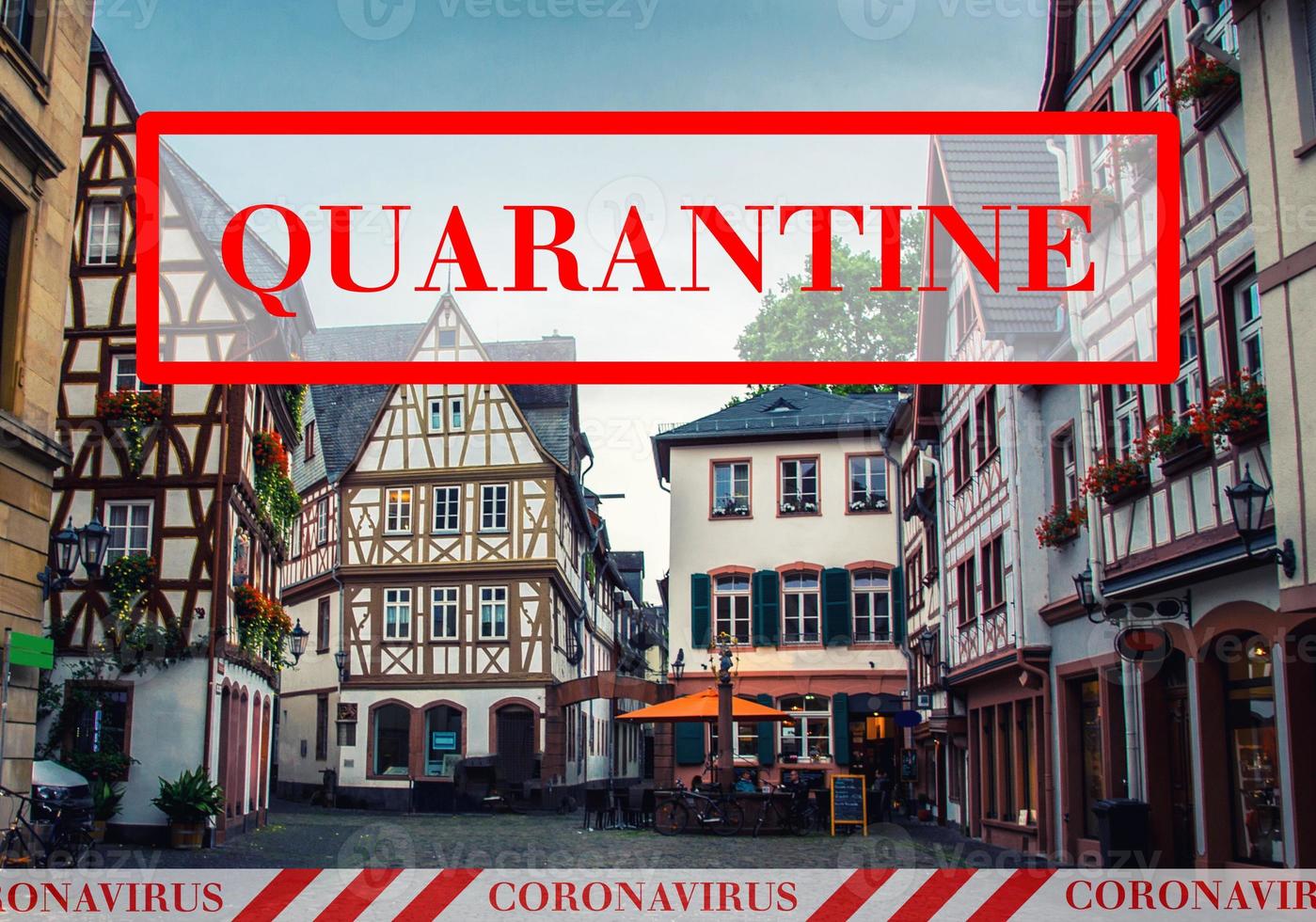 quarantaine in duitsland. geen reis- en lockdown-concept. foto