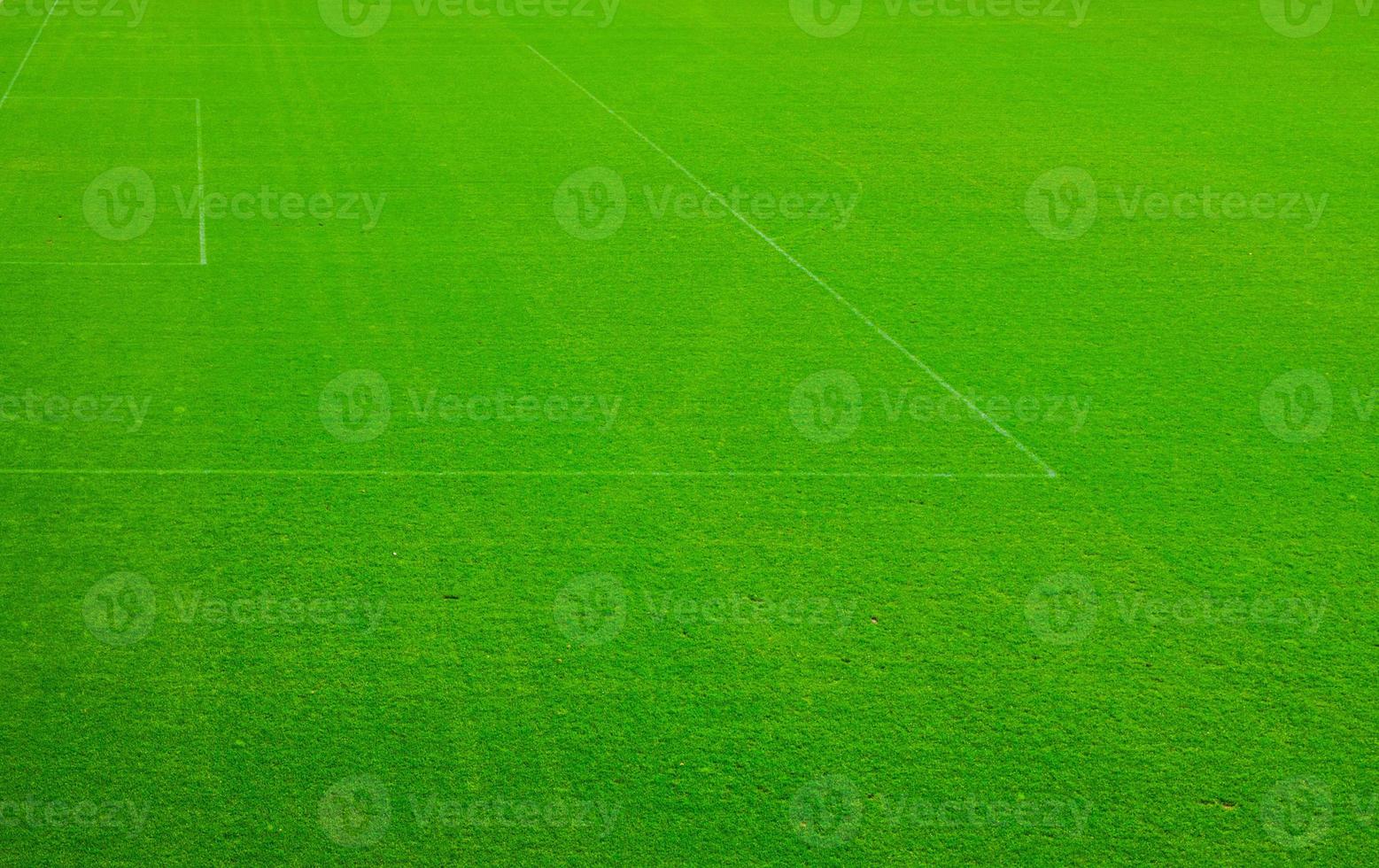 hoogste luchtmening van voetbalveldvoetbalveld met groen grasgazon, patroontextuur foto