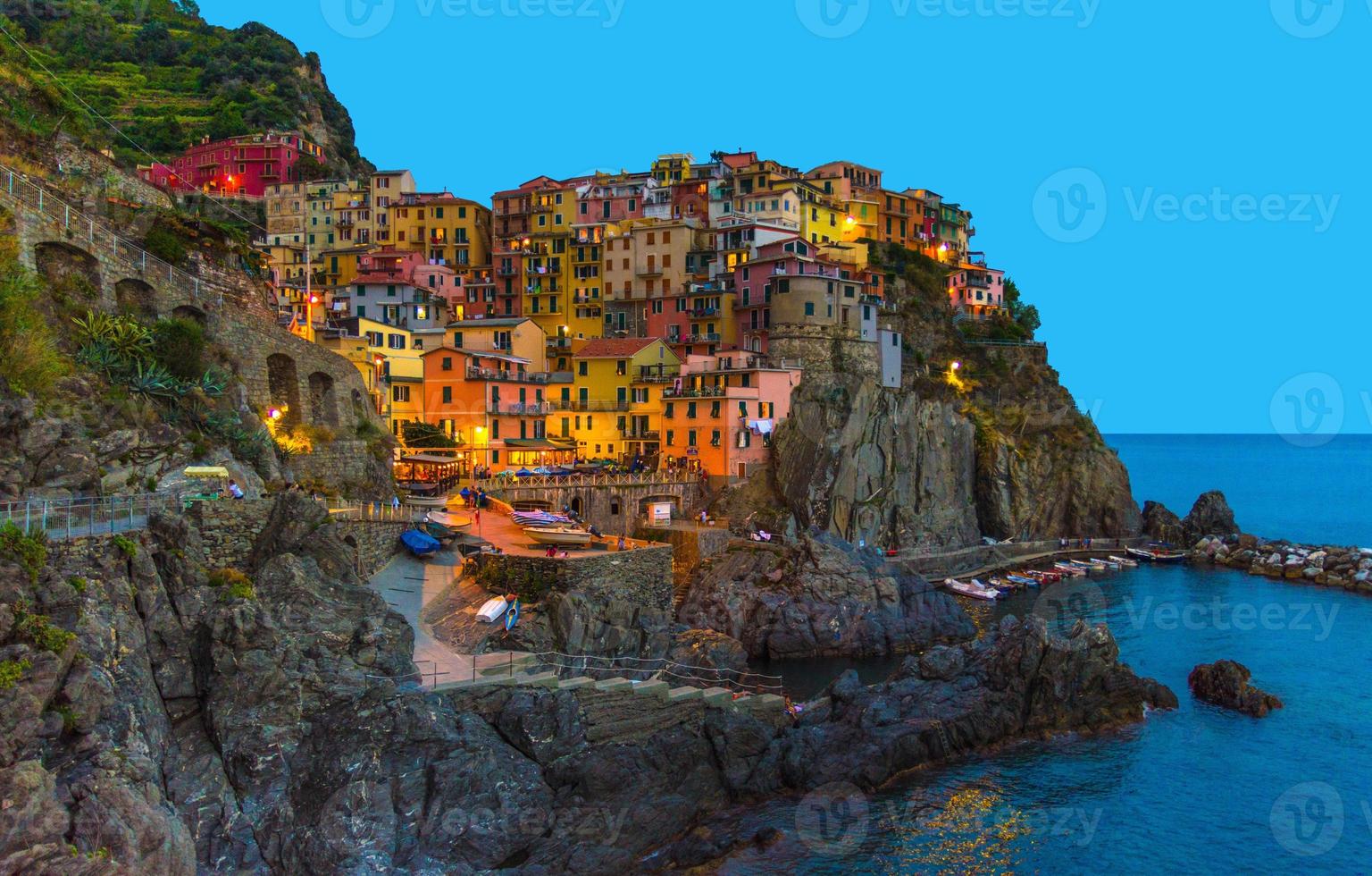 manarola traditioneel typisch Italiaans dorp in nationaal park cinque terre foto