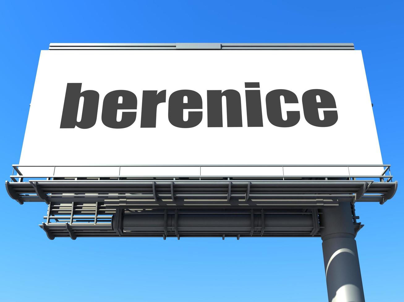 Berenice woord op billboard foto