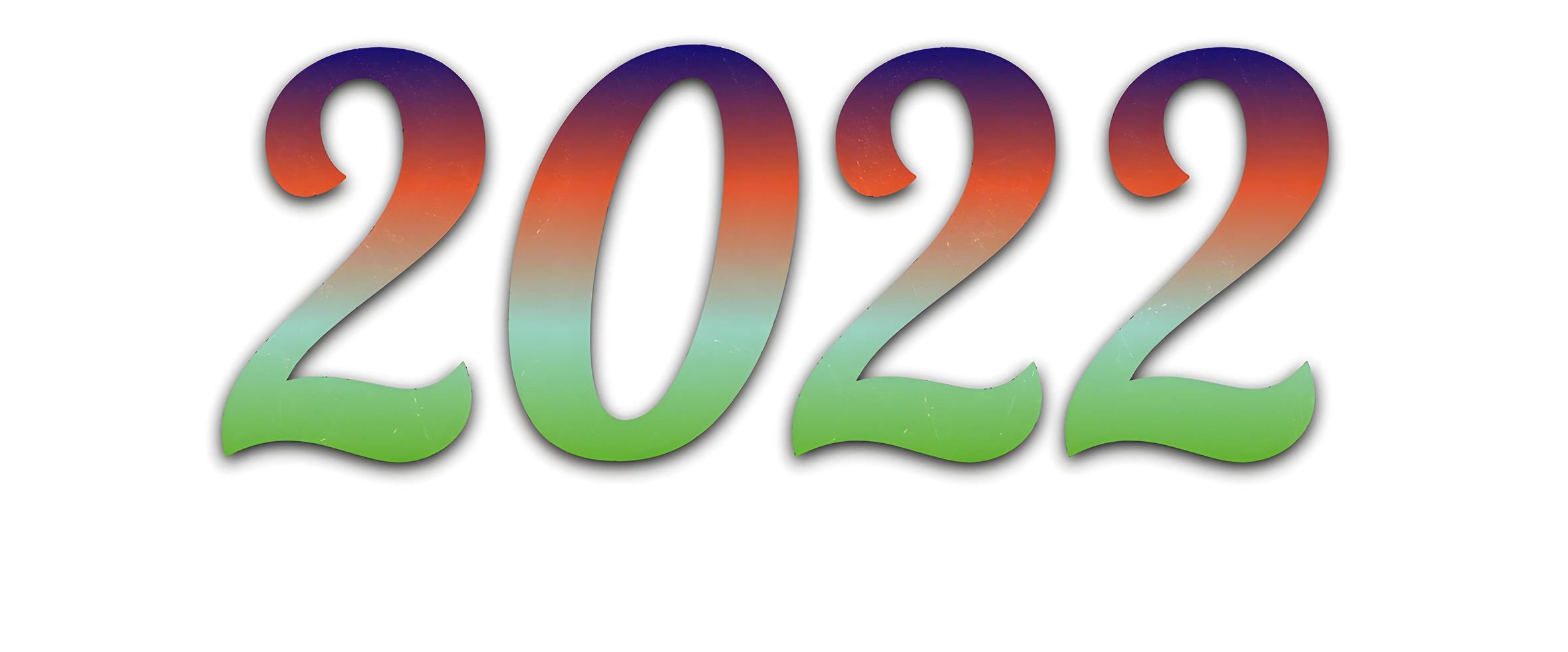 nieuw jaar 2022 creatief ontwerpconcept foto