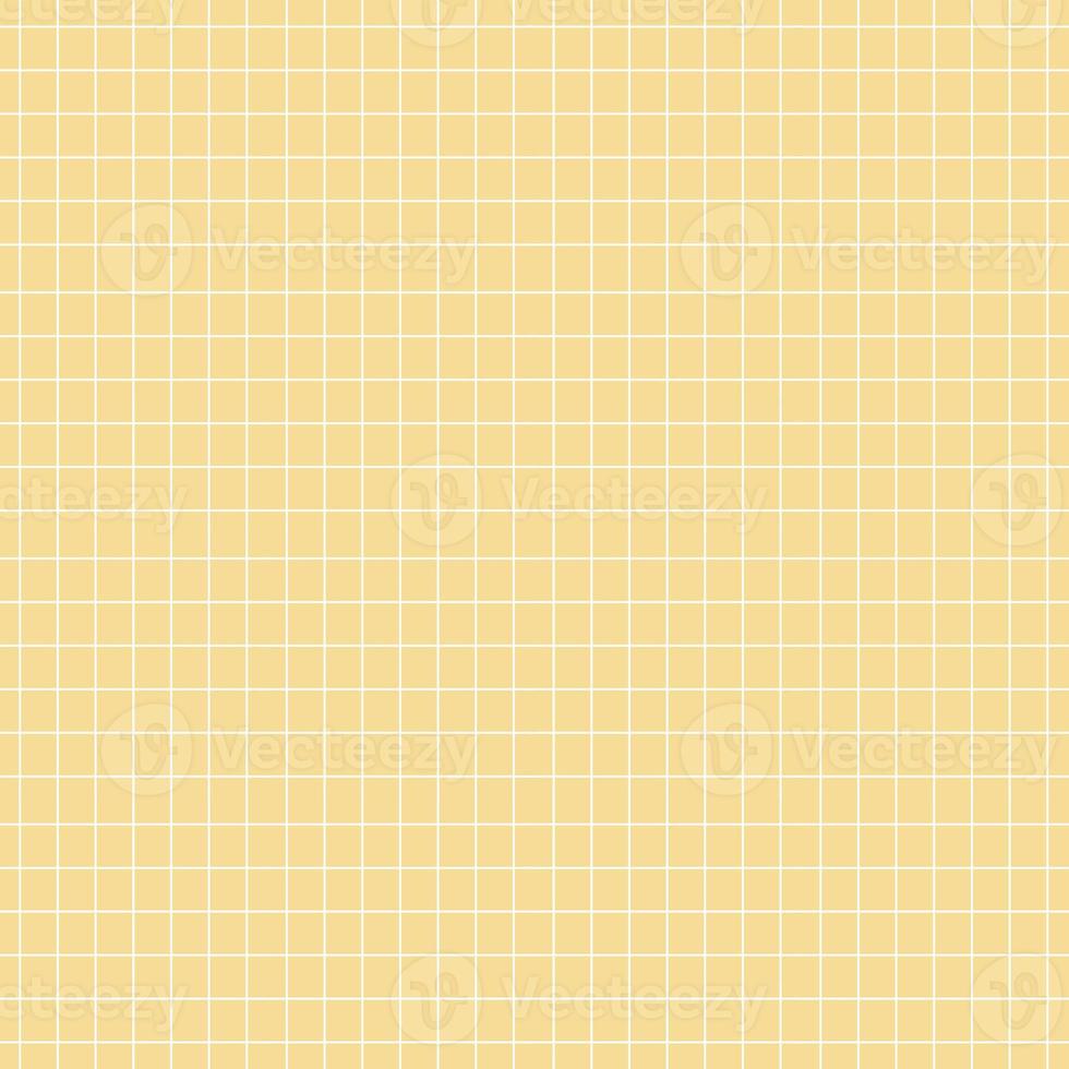 raster vierkante naadloze patroon witte kleur lijn in gele kleur achtergrond. foto