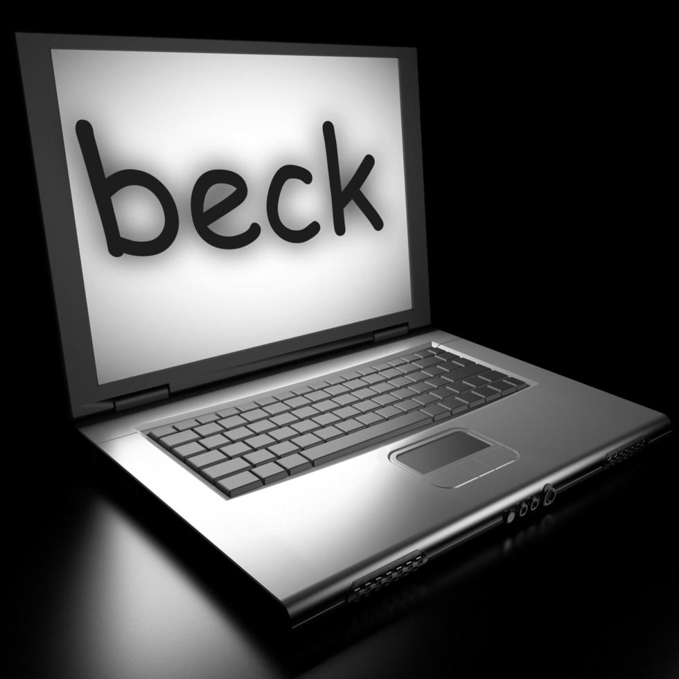 beck woord op laptop foto