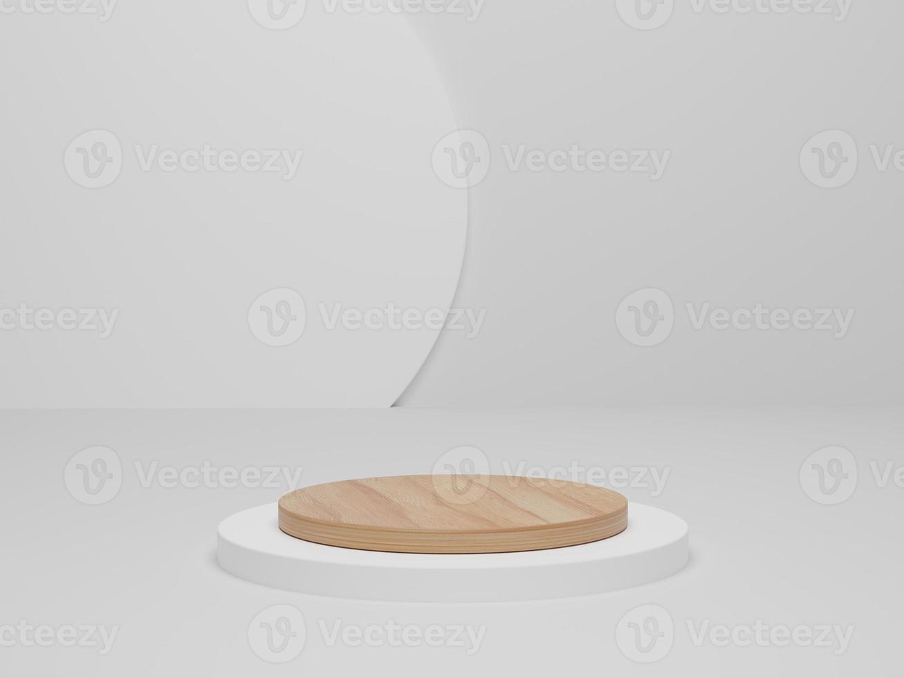 3D render. mock-up voor weergave van cosmetische producten, podium, podiumvoetstuk. abstracte minimale scène met geometrische vormen foto