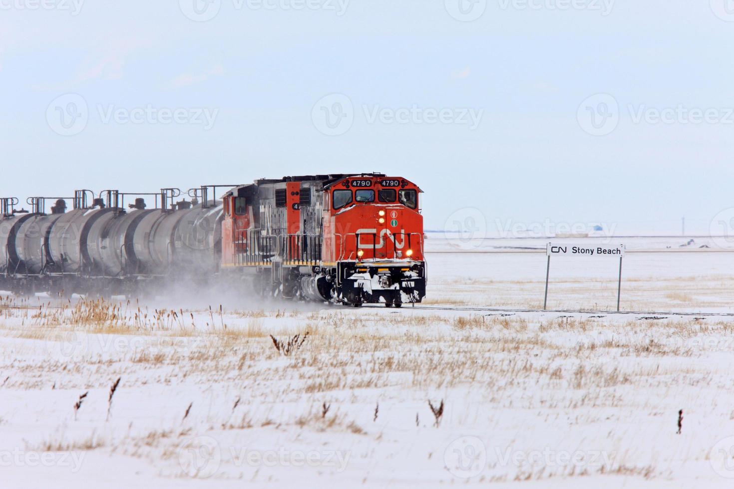 trein in de winter canada foto