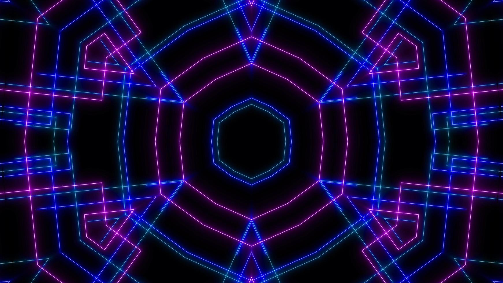 abstracte retro sci-fi neon heldere lens flare gekleurd op zwarte achtergrond. lasershow kleurrijk ontwerp voor reclametechnologieën voor banners. retrostijl uit de jaren 80 foto