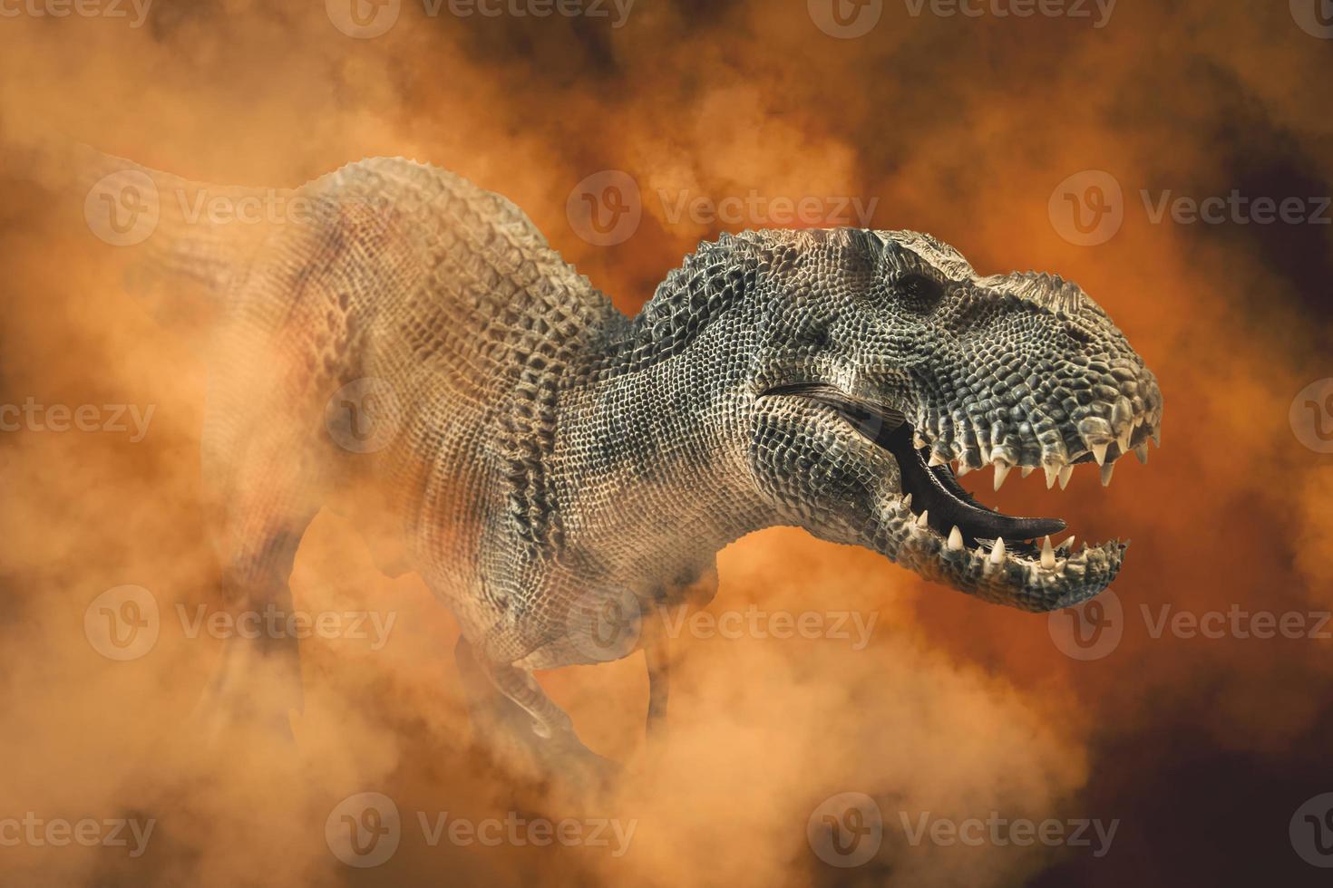 tyrannosaurus t-rex, dinosaurus op witte achtergrond foto